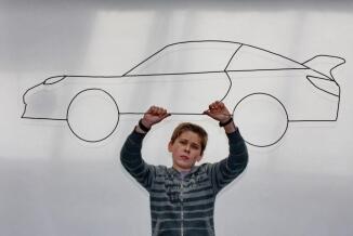 Porsche aus Draht