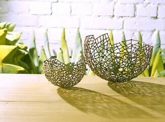 Schalen aus 2 mm Messingdraht geschweißt, Durchmesser 12 cm, Preis per Stück