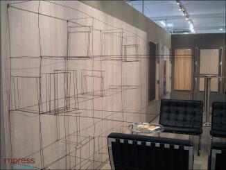 Regale aus Draht für einen Messestand für impress – THE DECOR COMPANY