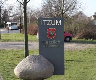 Das zweite Ortseingangsschild für Itzum
