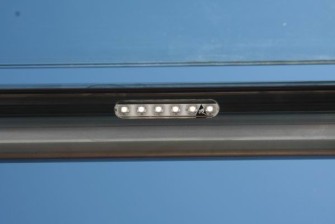 LED Geländer aus Edelstahl und Glas