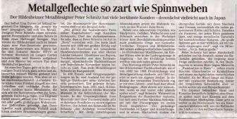 Hildesheimer Allgemeine Zeitung HAZ vom 28.5.03