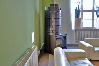 elektrisches Kaminfeuer für die Gästeresidenz Pelikan in Hannover