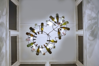 Weinflaschen Leuchter