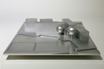 Architekturmodell in Stahl