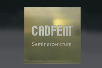 Werbeschild "CADFEM " mit Gravur
