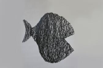 Fisch Skulptur aus Draht