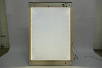Edelstahl Schild mit LED Panel hinterleuchtet