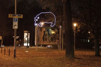 Leucht Nilpferd für den Zoo Hannover