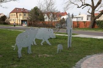 Meynhardt, Landesgartenschau, Burg, Skulptur ,Schweine
