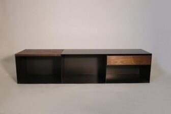 Sideboard mit Holz Sitzfläche und Holz Schublade