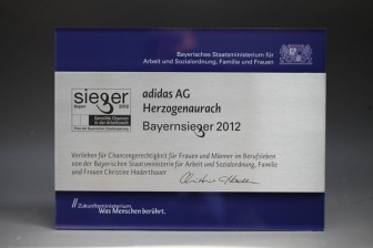 Award - Sieger Award 2012, Gerechte Chancen in der Arbeitswelt