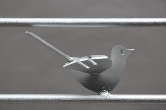 Fenstergitter aus Stahl mit 3 Vögeln