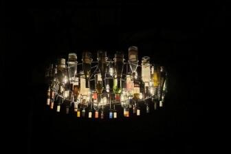 Weinflaschen Leuchter