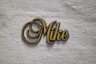 Aluminium Schriftzug "Mike"