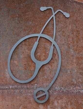 Stethoskop aus Stahl gelasert