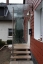 Geländer aus Edelstahl mit Vordach aus Glas