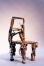 Stuhl Skulptur aus Schrott geschweißt