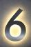 Hausnummer 6 Hintreleuchtet