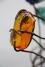 Glas Blume aus Eisen und farbigem Glasbrocken