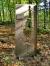 rostige Stelen für die "Naturerlebnisstation Wald" auf dem Gelände des Umweltzentrum Karlshöhe