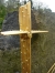 Kreuz aus Bronze, vergoldet