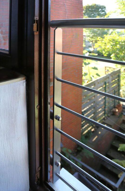 Französischer Balkon aus Edelstahl, einfach schön.