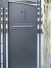 Tor, Zeitungsrolle und Briefkastenanlage aus Stahl, lackiert
