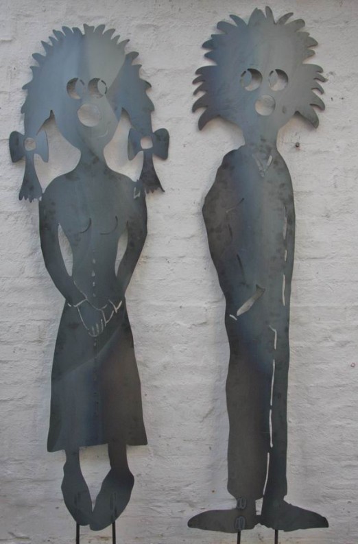 Tolle Gartenskulpturen aus 3 mm Stahlblech gelasert