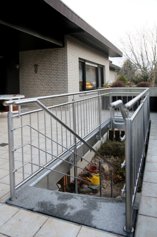 Treppengeländer aus Edelstahl