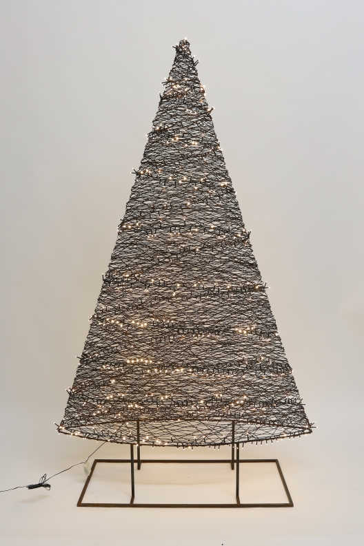 Großer Draht-Tannenbaum aus Stahl - Draht Tannenbaum Höhe 190 cm