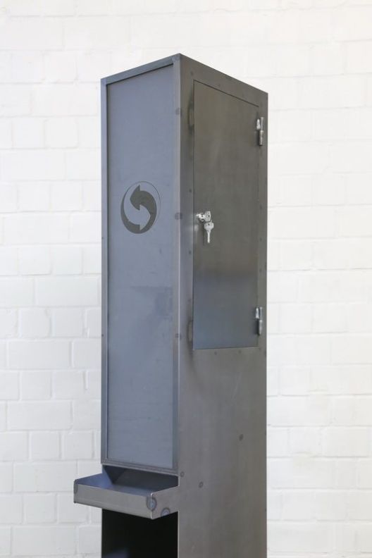 Gelber Sack Spender aus Stahl