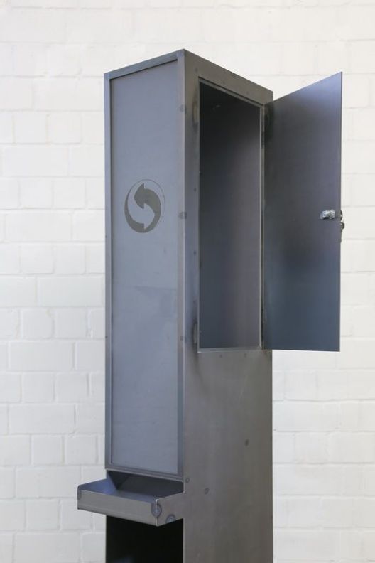 Gelber Sack Spender aus Stahl