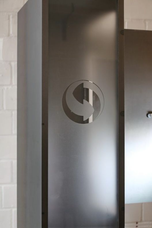 Gelber Sack Spender aus Stahl