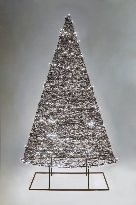 Großer Draht-Tannenbaum aus Stahl - Draht Tannenbaum Höhe 190 cm