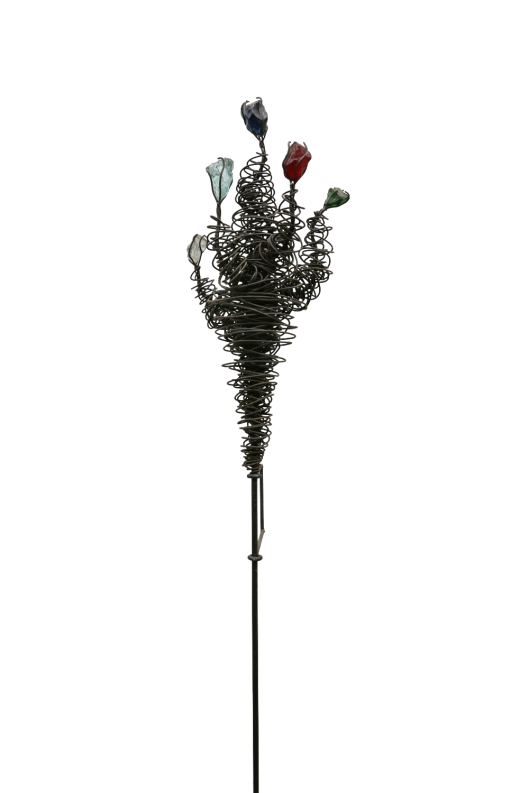 dekorative Glasblumen Skulptur