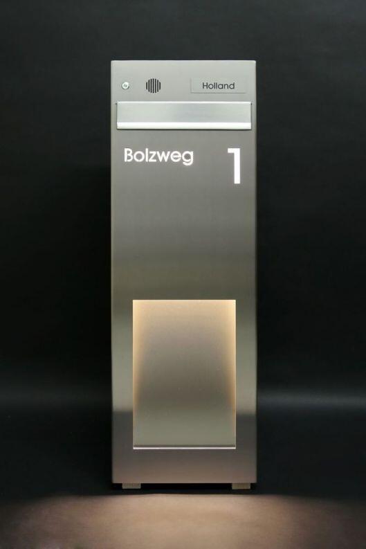 Edelstahl Briefkasten Säule