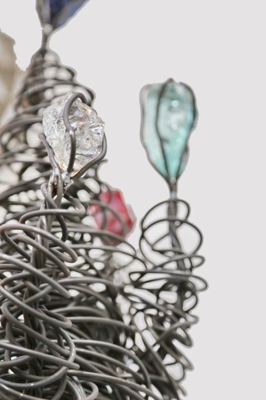 dekorative Glasblumen Skulptur