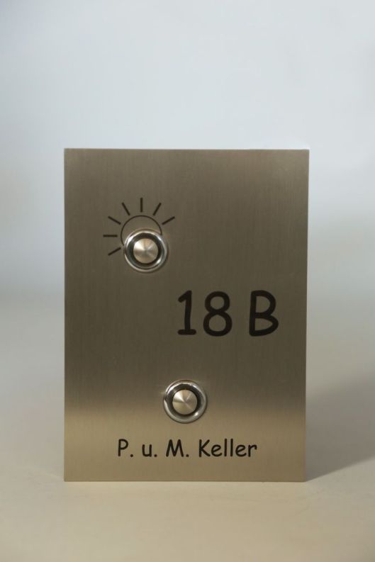 Klingelschild Hausnummer Lichttaster
