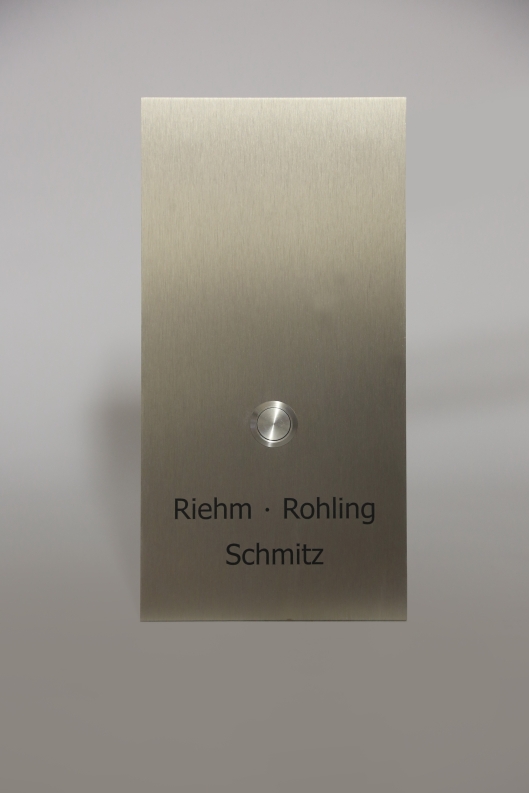 Klingelschild aus Edelstahl