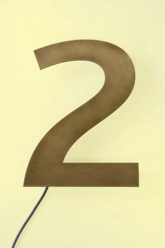 2 - LED Hausnummer aus Tombak