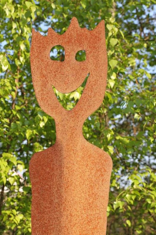 von Hand plasmagetrennte Gartenskulptur - rostige gartenskulptur