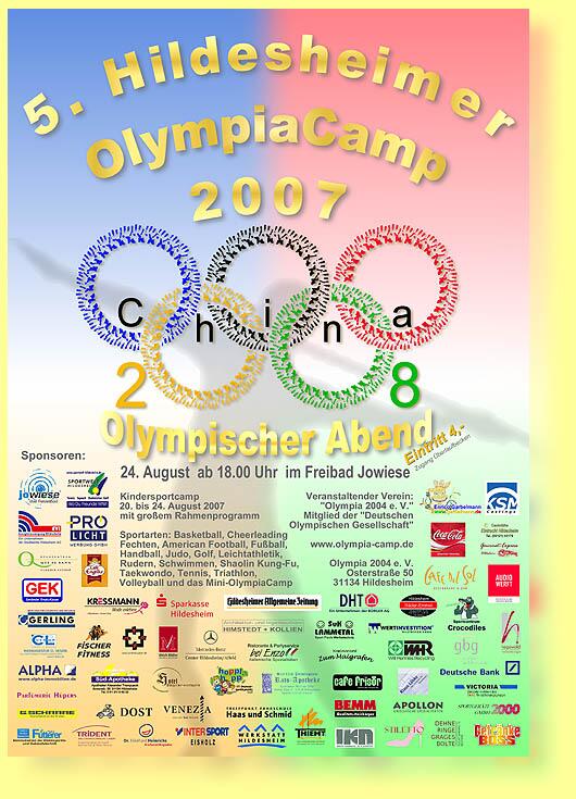 Metall & Gestaltung als Sponsor vom Olympiacamp 2007, 2008, 2009 in Hildesheim