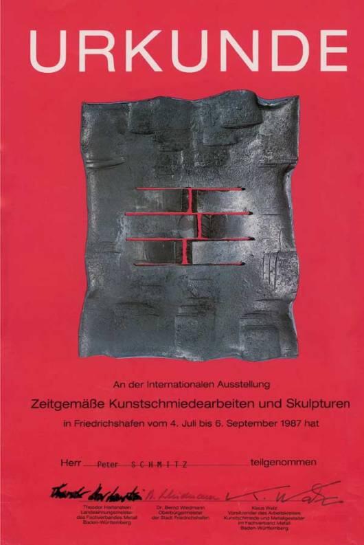 Internationale Ausstellung Zeitgemäße Kunstschmiedearbeiten und Skulpturen