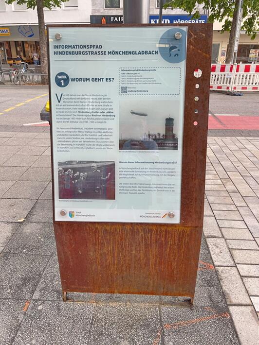 Informationspfad Hindenburgstrasse. Foto: Uli Horn