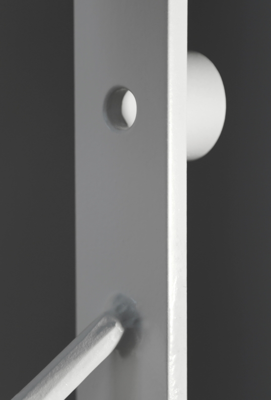 Astgitter in weiß lackiert