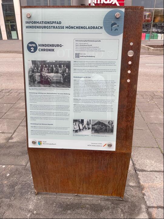 Informationspfad Hindenburgstrasse. Foto: Uli Horn