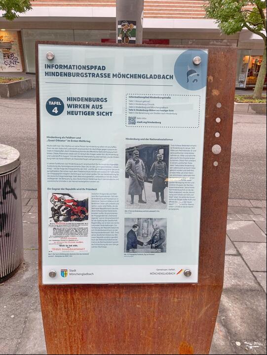 Informationspfad Hindenburgstrasse. Foto: Uli Horn