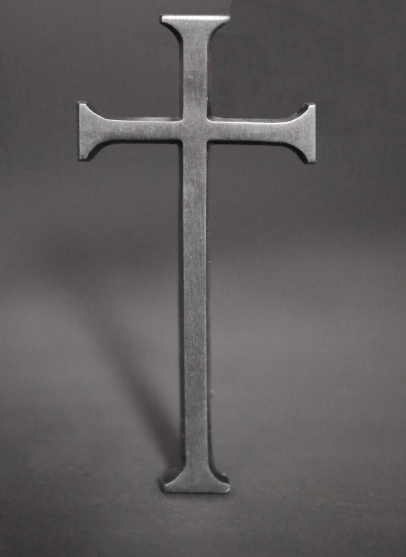 Grabkreuz aus Aluminium gefräst