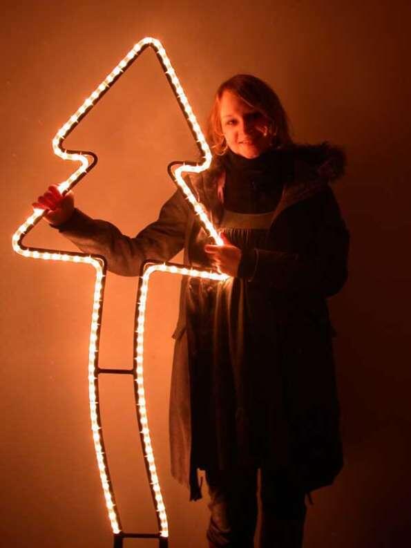 Leuchtweihnachtsbaum; schräg und klein
